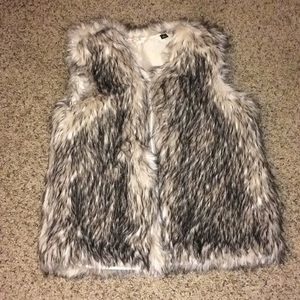 Faux fur vest